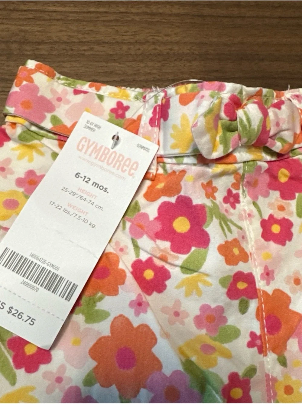 Gymboree Floral Pull-On Pants - Pink, Orange & Green